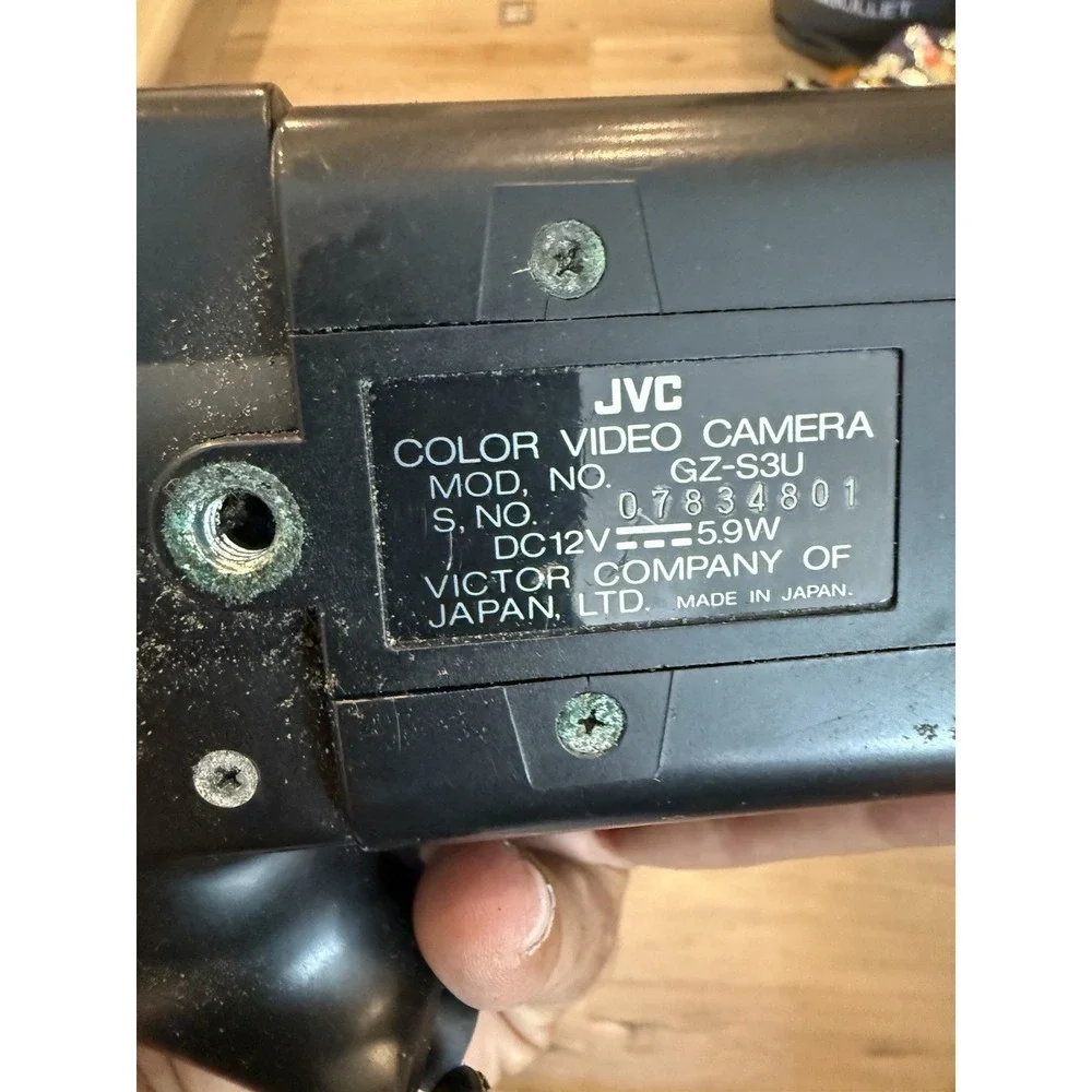 Vintage Video Camera JVC Saticon Color Compact Model GZ-S3U Camcorder Not Tested